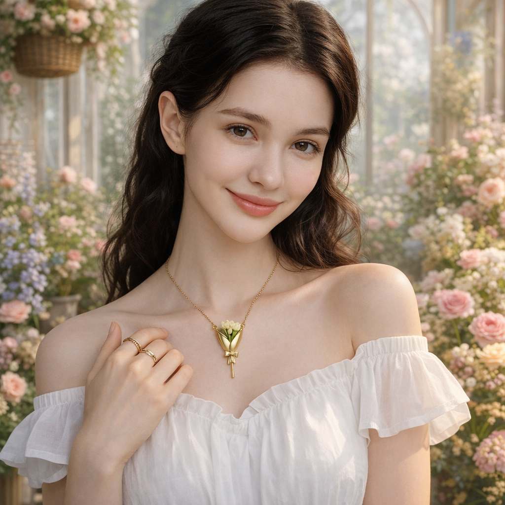 Bouquet Necklace Flower Vase