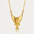 Gold bouquet necklace