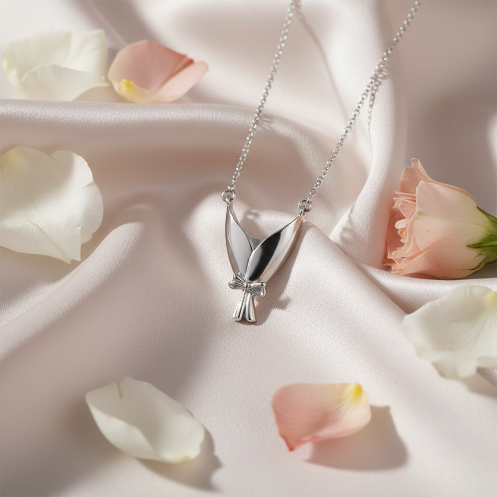 Romantic Necklace on Satin